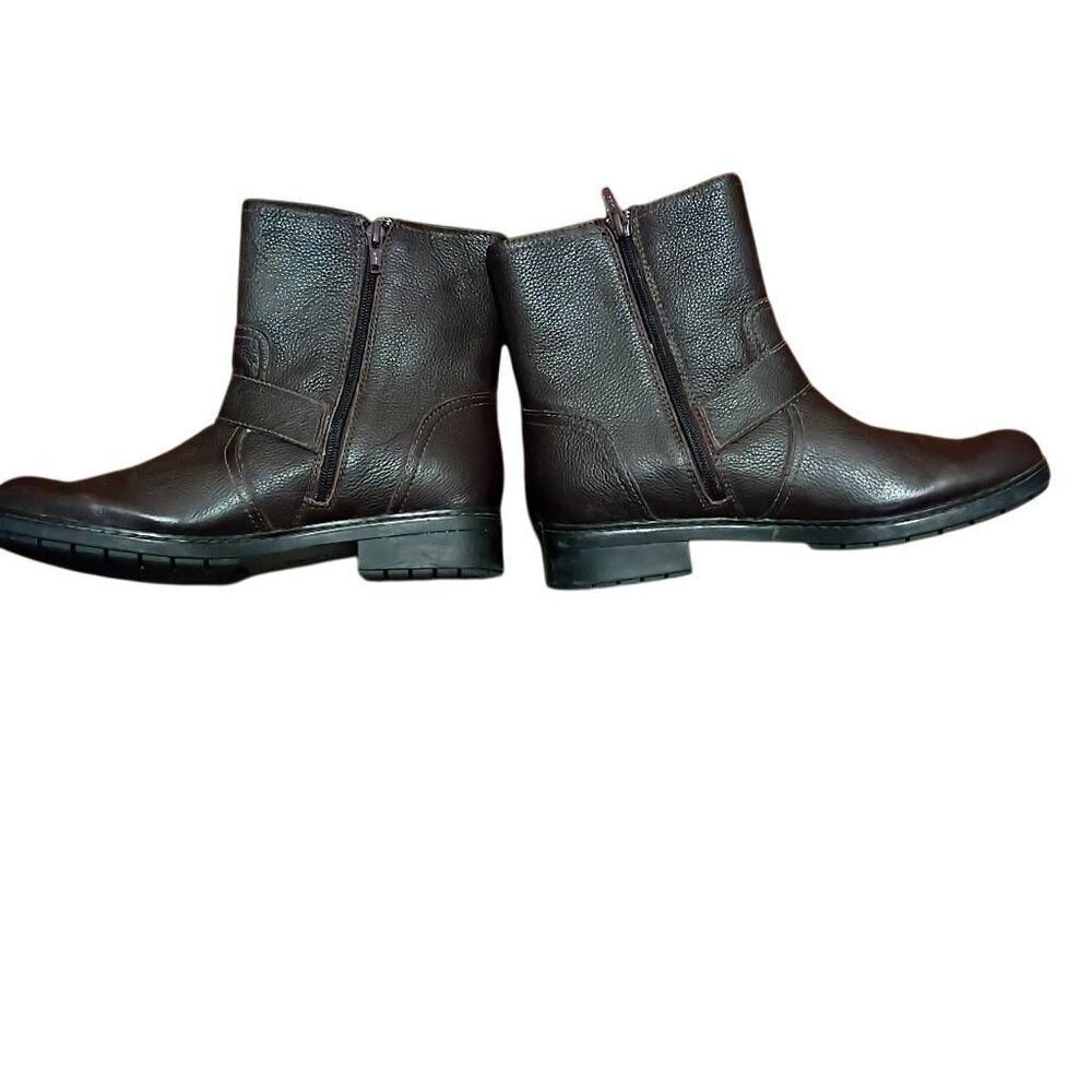 Clark's Women's Merrian Lynn Boots 8.5 Zip Sides Ankle Bootie Buckle Beauties - Picture 5 of 12